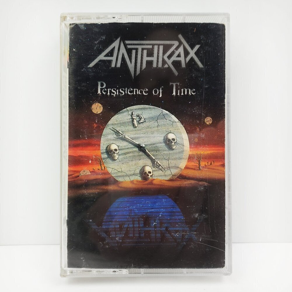 Anthrax Persistence of Time Cassette Tape Thrash Metal Vintage 1990 Tested